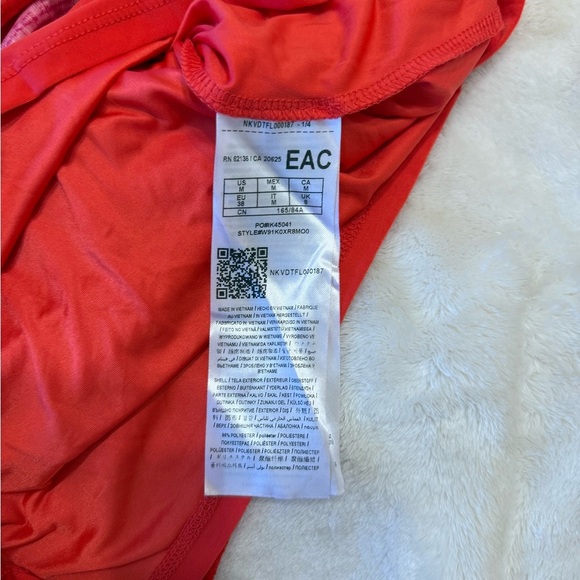 Guess Vibrant Red & Pink Off Shoulder Dress M Double Lined Party Dress - Picture 6 of 6